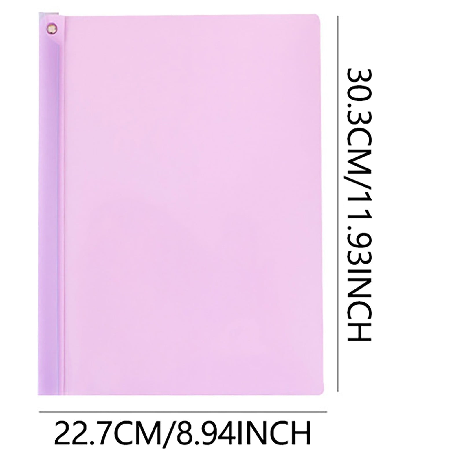 5 Folders - Pocket Folders - Plastic File Folders - 5Pcs Clear Front Report Plastic Presentation Folders Resume Portfolio Folder Paper Swivel Sliding Bar File Folder