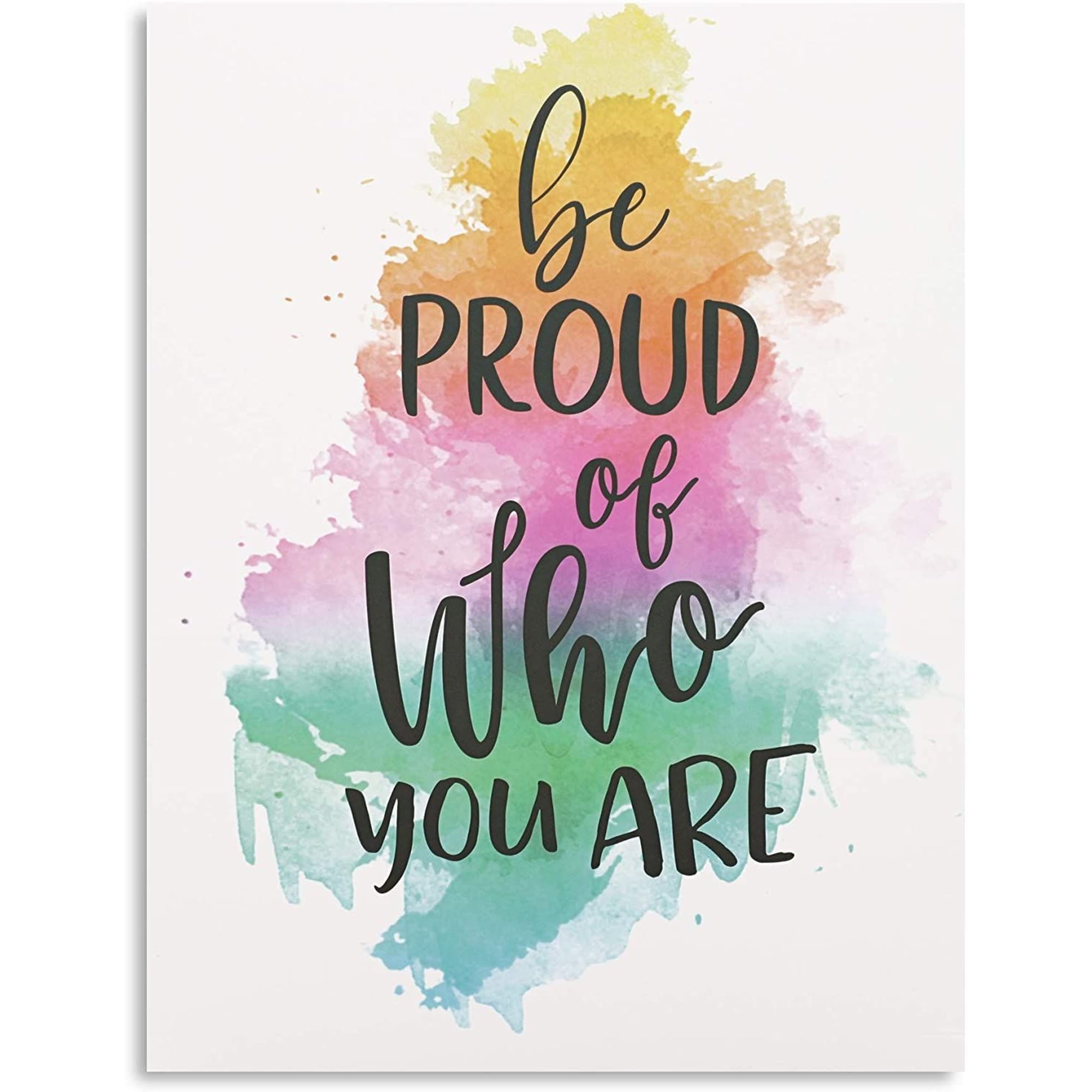 12 Pack Inspirational 2 Pocket Folders Decorative, Letter Size for School, Office (Cute Watercolor Designs, 9.2 x 12 In)