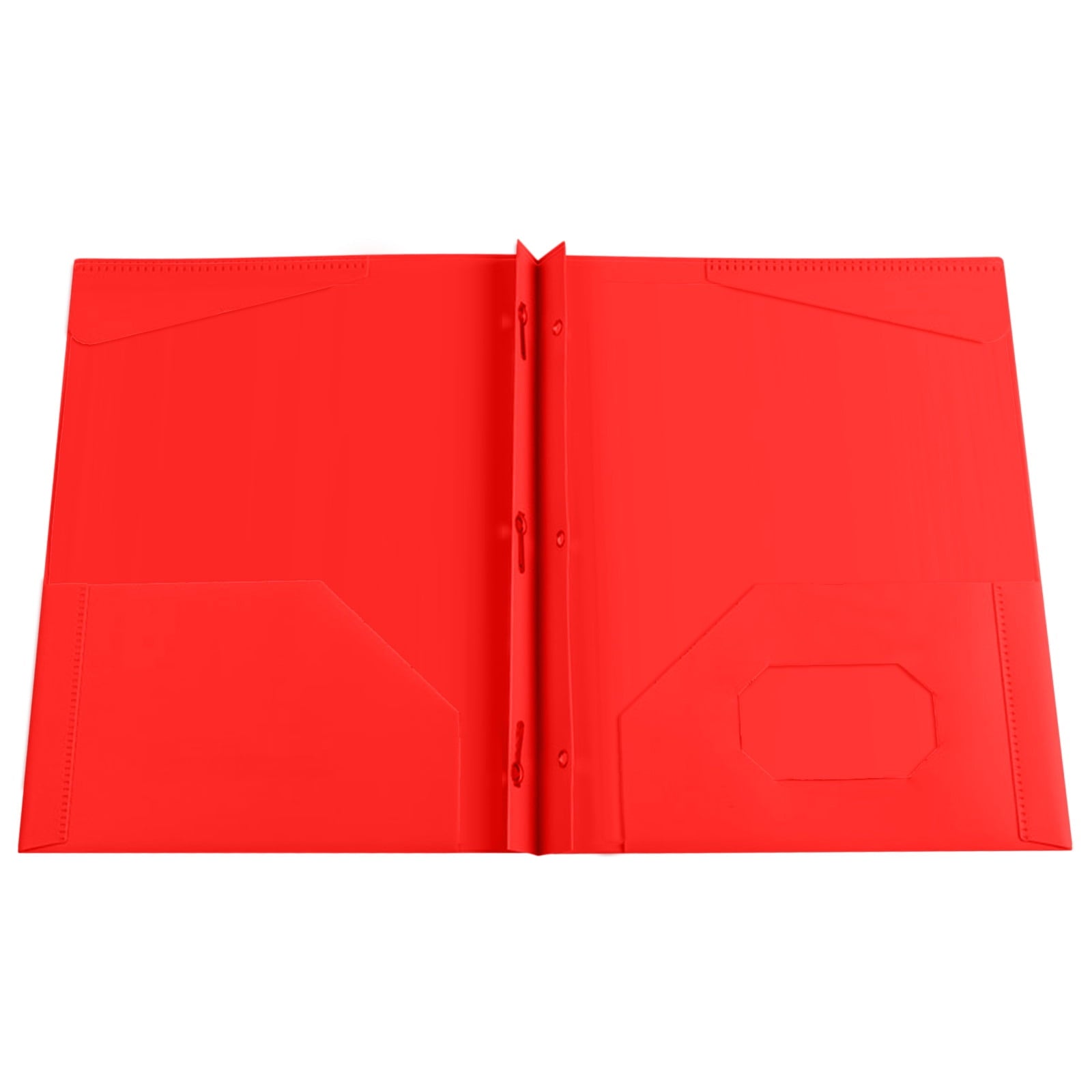 PureCasa Plastic Folders with Pockets 1PC- Letter Size 3-Ring Binder Folders Durable & Waterproof for School, Office